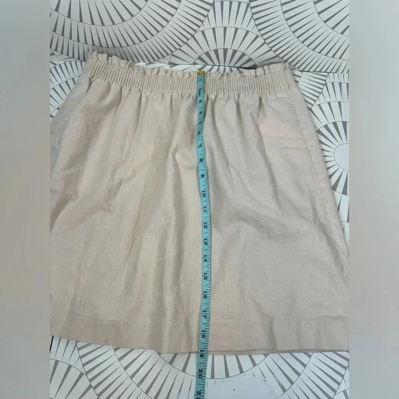 J.Crew Women’s Linen Blend‎ Elastic Waist Skirt Size 12 - Picture 2 of 5
